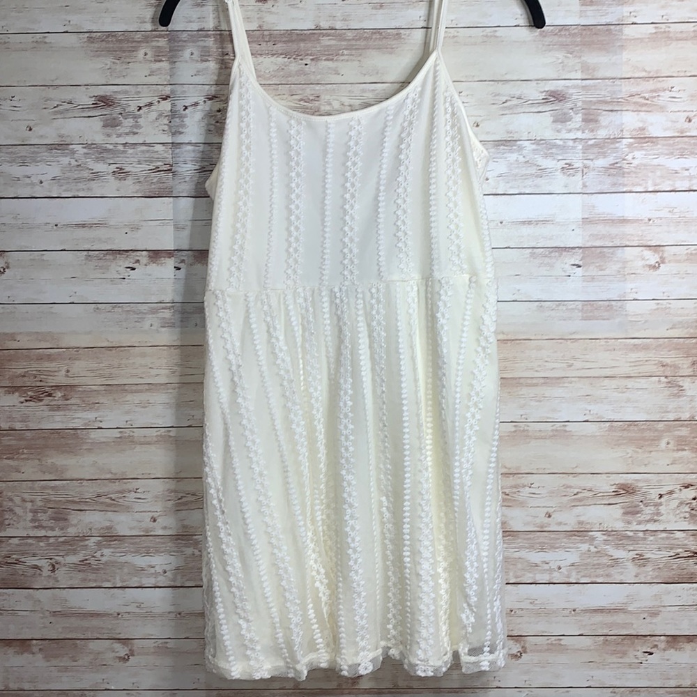 Cute Boho Cream Mini-Dress